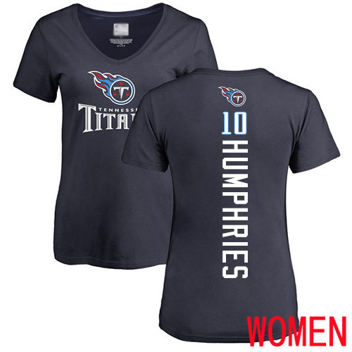 Tennessee Titans Navy Blue Women Adam Humphries Backer NFL Football #10 T Shirt